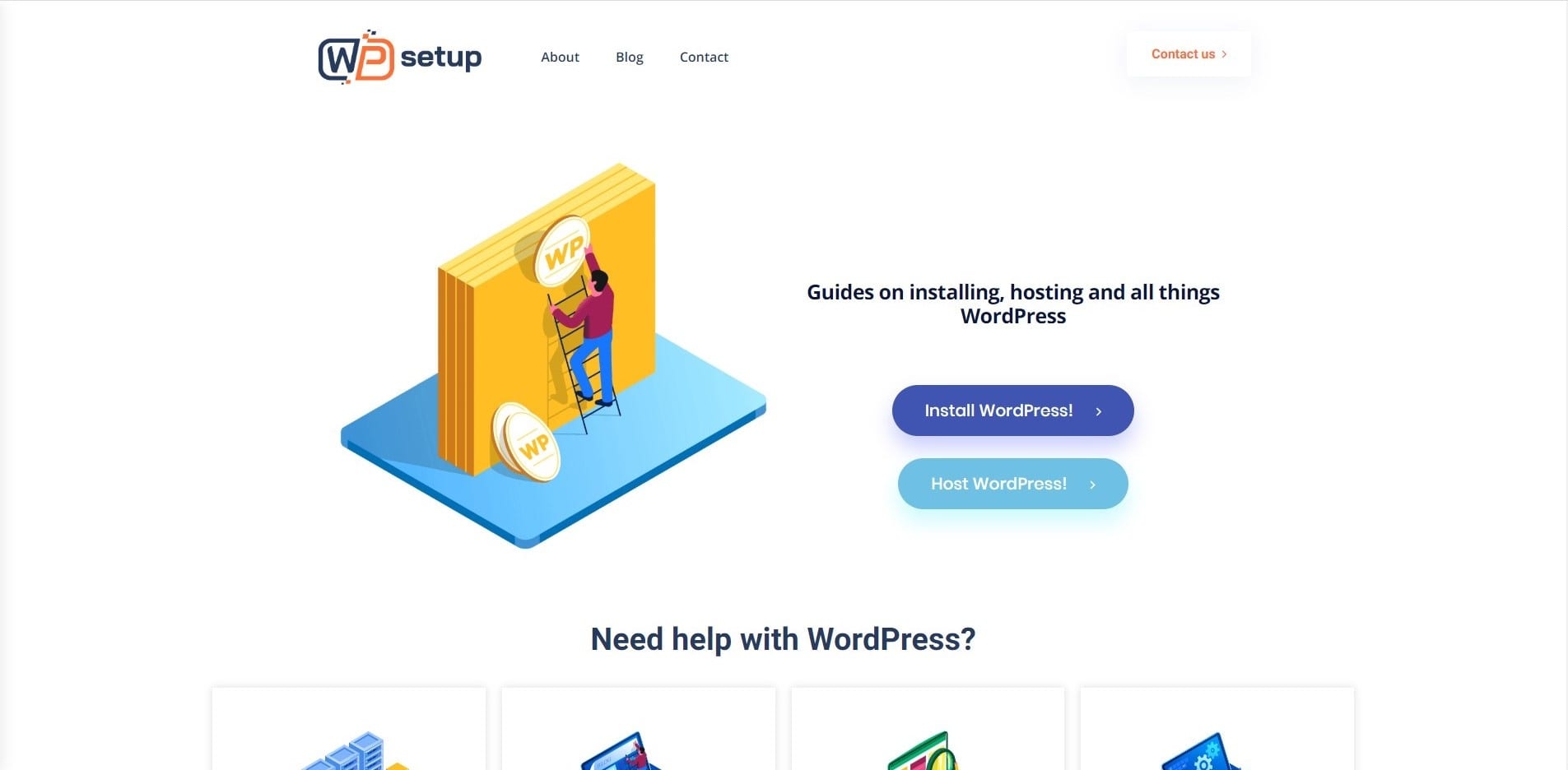 Learn WordPress with WP setup