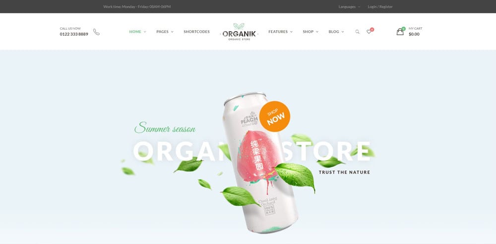 Organik Theme, Best WooCommerce themes, online food shops, WordPress Maintenance, wpaos