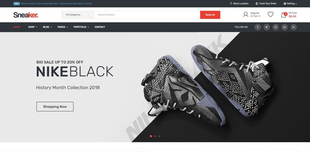 Sneaker Theme, Best WooCommerce themes, Shoe Shop, WordPress Maintenance, wpaos