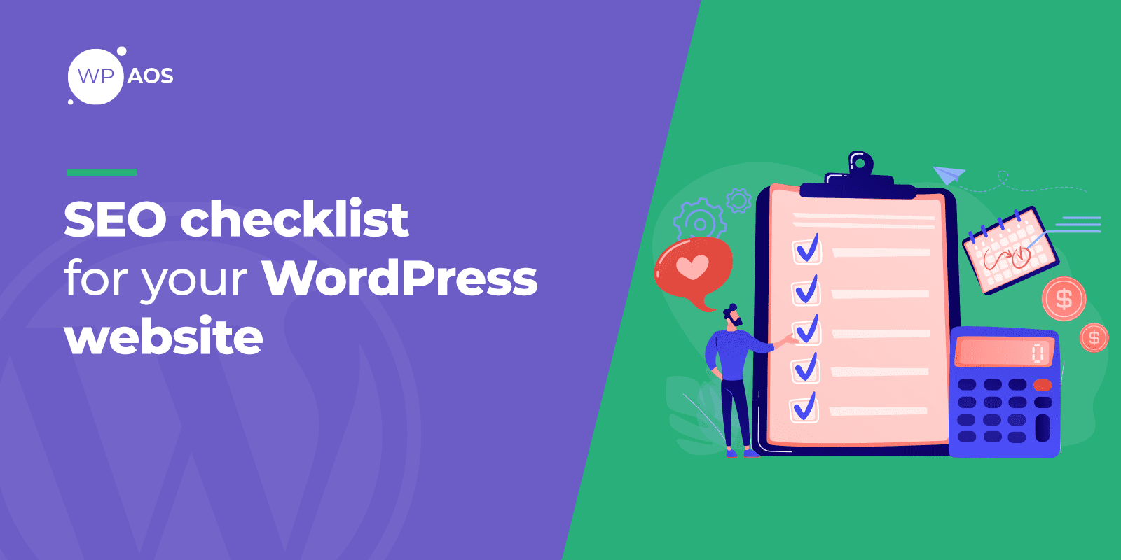 WordPress SEO checklist, website search engine optimization, wpaos