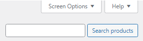 WooCommerce Screen options