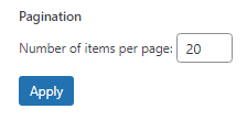 WooCommerce number of items per page