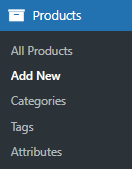 products add new woocommerce